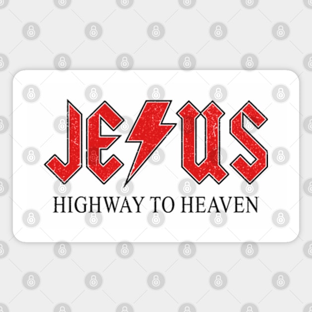 Jesus - Highway To Heaven Magnet by Three Meat Curry